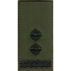 Погон ЗСУ Підполковник /тк.олива/ 10х5см