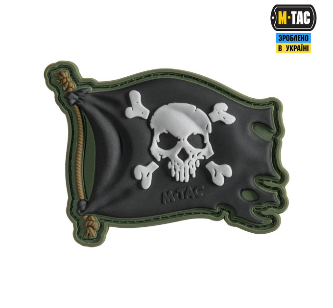 M-Tac нашивка Веселий Роджер PVC Olive/Black