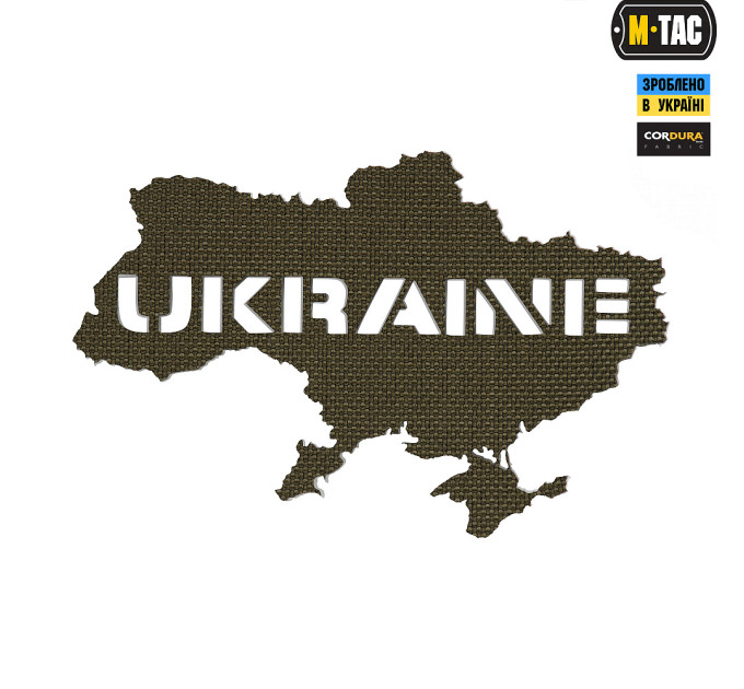 M-Tac нашивка Ukraine (контур) скрізна Laser Cut Ranger Green