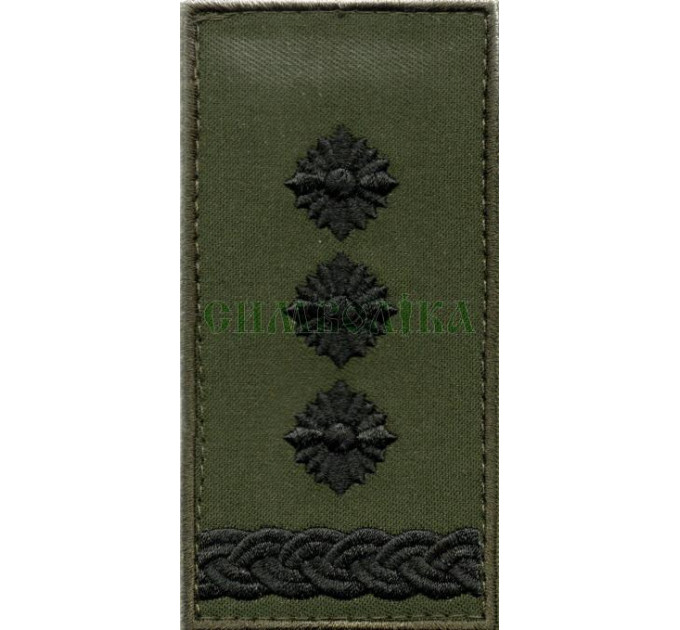Погон ЗСУ Полковник /тк.олива/ 10х5см
