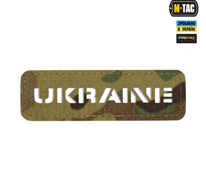 M-Tac нашивка Ukraine скрізна 25х80 Laser Cut Multicam