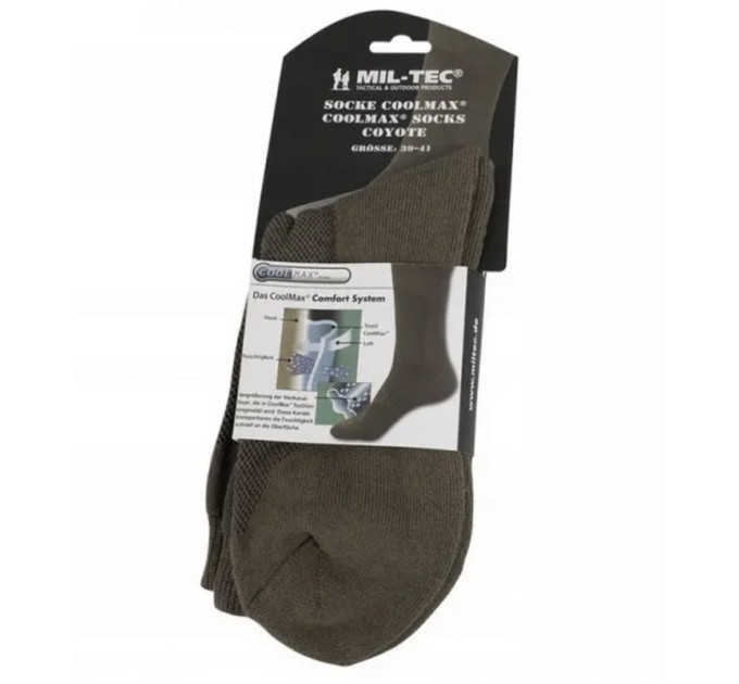 Mil-Tec Шкарпетки тактичні армійські Койот Кулмакс (3 seasons) SOCKE COOLMAX Coyote