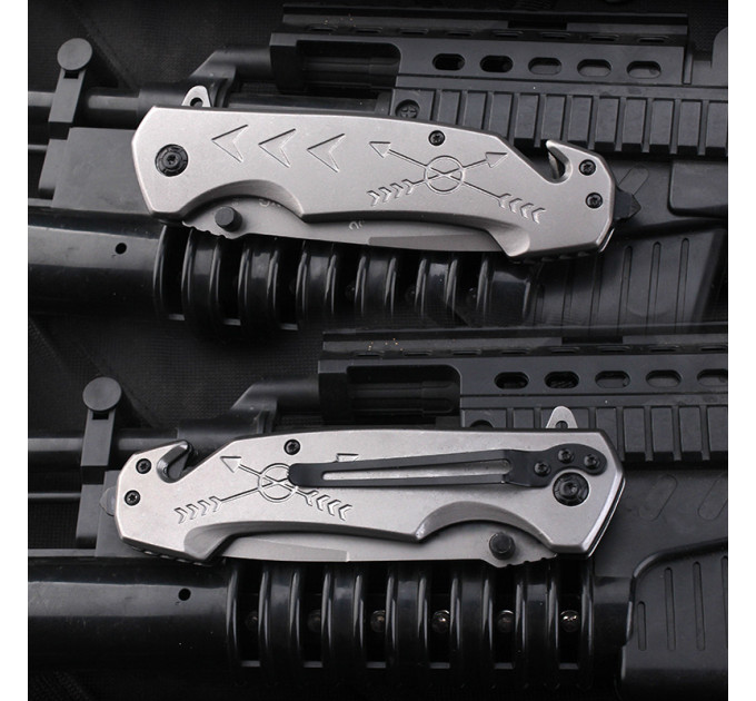 Ніж складаний сірий GQ-001