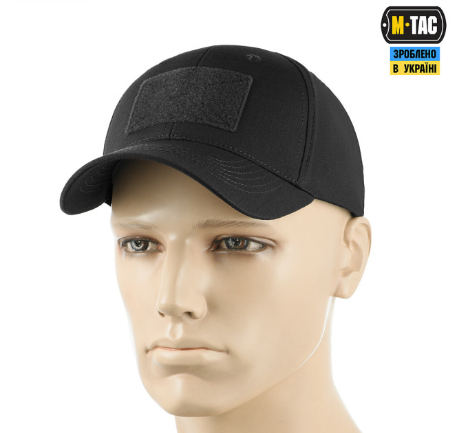 M-Tac бейсболка тактична Elite Flex ріп-стоп Black
