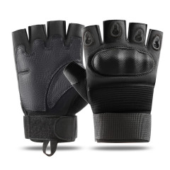 Рукавиці Тактичні Безпалі CARBON Чорні