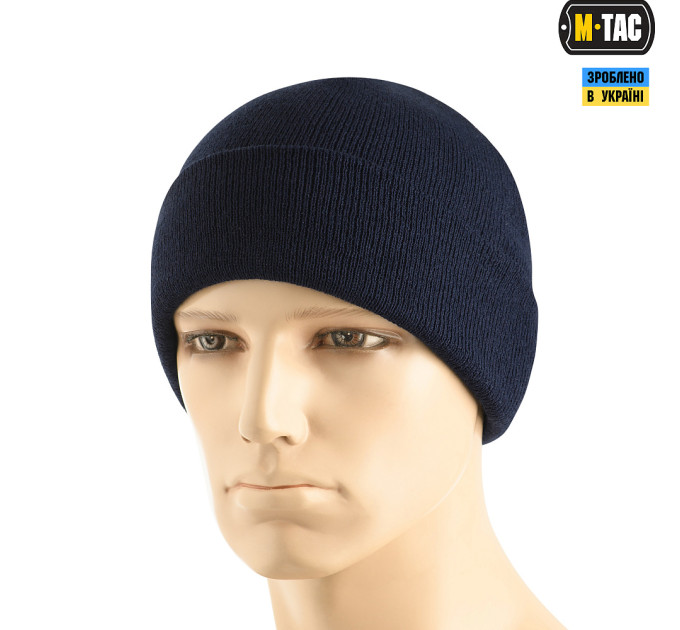 M-Tac шапка тонка в'язка 100% акрил Dark Navy Blue