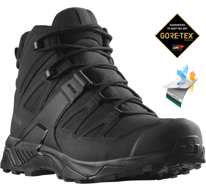 Взуття тактичне Salomon X Ultra Forces Mid GTX - чорні