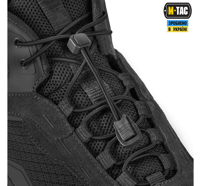 M-Tac шнурки Elastic Shoelaces Black 120 см