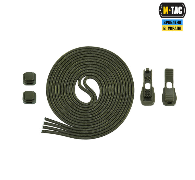 M-Tac шнурки Elastic Shoelaces Ranger Green 120 см