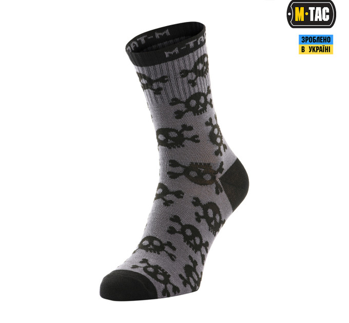 M-Tac шкарпетки легкі Mk.3 Pirate Skull Dark Grey