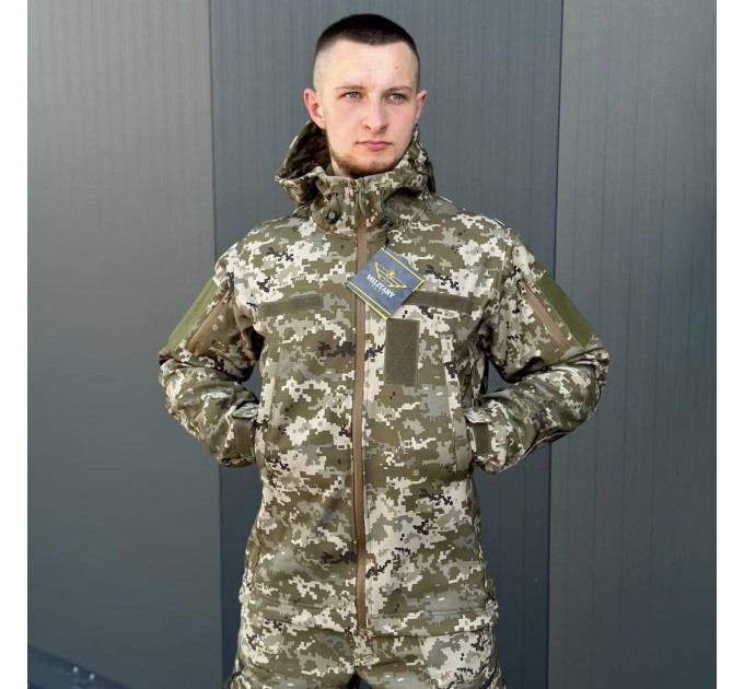 Куртка SoftShell Піксель Military R