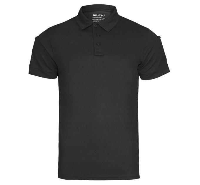 Футболка поло Mil-Tec Tactical Quickdry - Black
