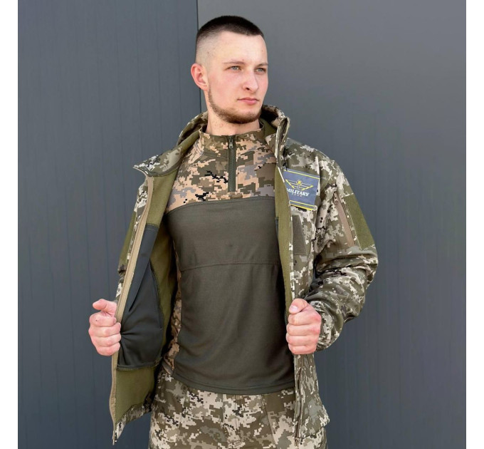 Куртка SoftShell Піксель Military R