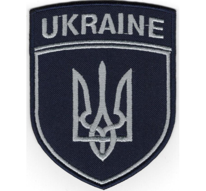 Ukraine (Укрзалізниця) / тк.темно-синя / сіра / Нарукавна емблема