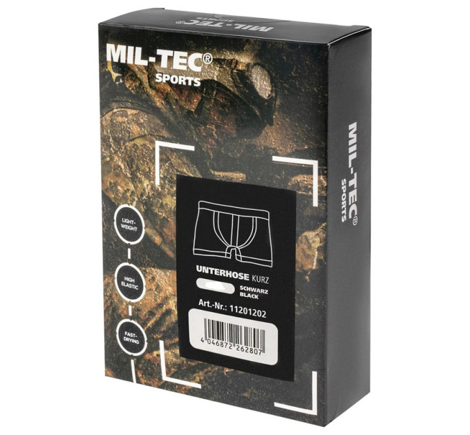 Труси чоловічі Mil-Tec боксери потовідвідні Чорні