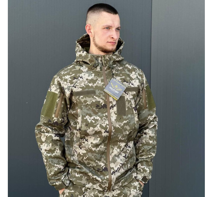 Куртка SoftShell Піксель Military R