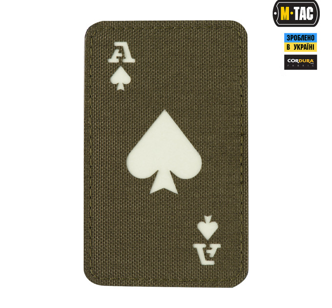 M-Tac нашивка Ace of Spades Laser Cut Ranger Green/GID